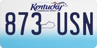 KY license plate 873USN