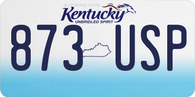 KY license plate 873USP