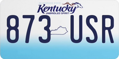 KY license plate 873USR
