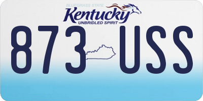 KY license plate 873USS