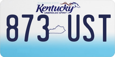 KY license plate 873UST