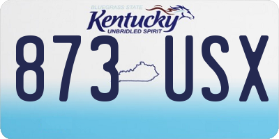 KY license plate 873USX