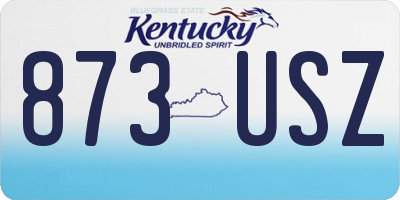KY license plate 873USZ