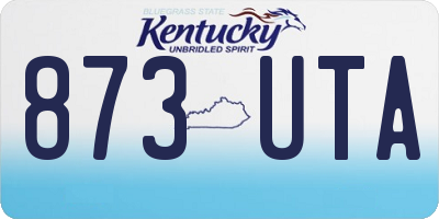 KY license plate 873UTA