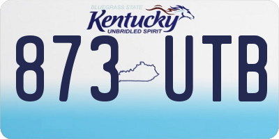 KY license plate 873UTB