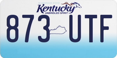 KY license plate 873UTF