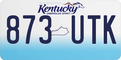 KY license plate 873UTK