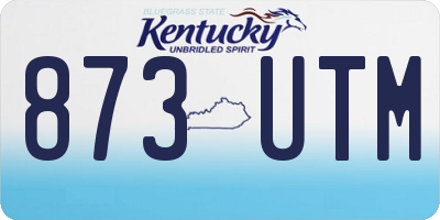 KY license plate 873UTM