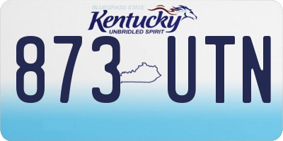 KY license plate 873UTN