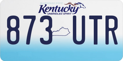 KY license plate 873UTR