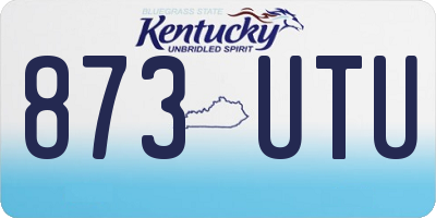 KY license plate 873UTU