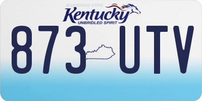 KY license plate 873UTV