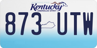 KY license plate 873UTW