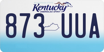 KY license plate 873UUA