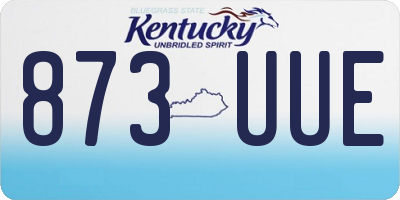 KY license plate 873UUE