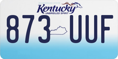 KY license plate 873UUF