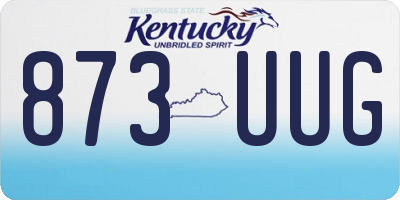 KY license plate 873UUG