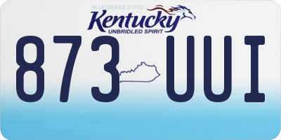 KY license plate 873UUI