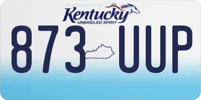 KY license plate 873UUP