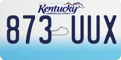 KY license plate 873UUX