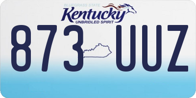 KY license plate 873UUZ