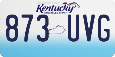 KY license plate 873UVG