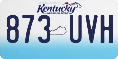 KY license plate 873UVH