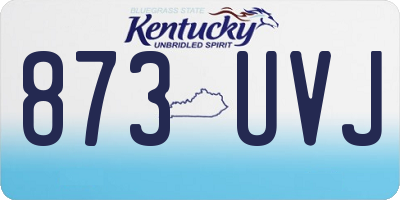 KY license plate 873UVJ