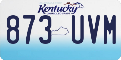 KY license plate 873UVM