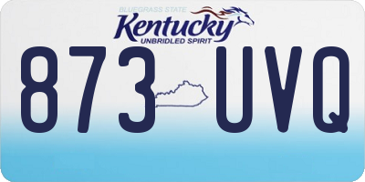 KY license plate 873UVQ