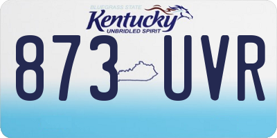 KY license plate 873UVR