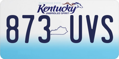 KY license plate 873UVS