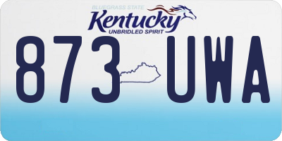 KY license plate 873UWA