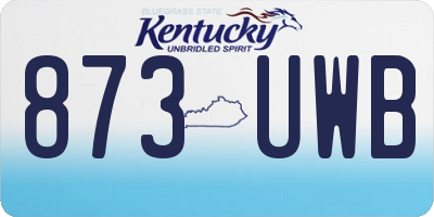 KY license plate 873UWB