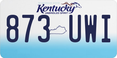 KY license plate 873UWI