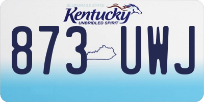 KY license plate 873UWJ