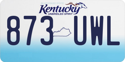 KY license plate 873UWL