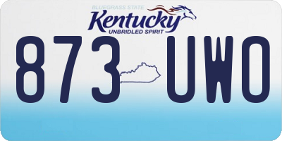 KY license plate 873UWO