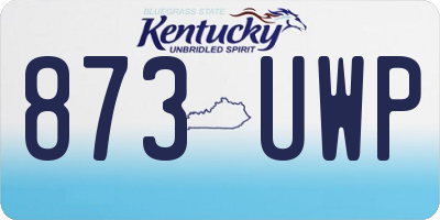 KY license plate 873UWP