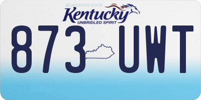 KY license plate 873UWT
