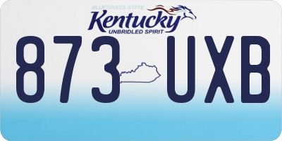 KY license plate 873UXB
