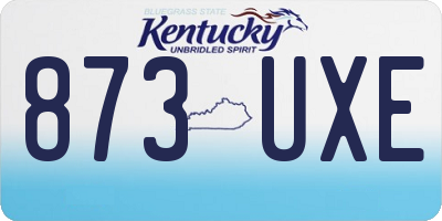 KY license plate 873UXE
