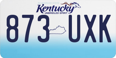 KY license plate 873UXK