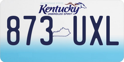 KY license plate 873UXL