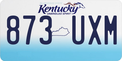 KY license plate 873UXM