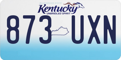 KY license plate 873UXN