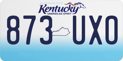 KY license plate 873UXO