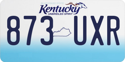 KY license plate 873UXR