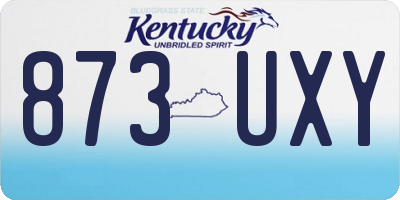 KY license plate 873UXY