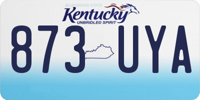 KY license plate 873UYA